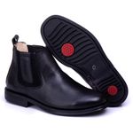 129TW-Botina masculina em couro, forrada e espumada SALDO DE ESTOQUE)