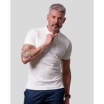 Camisa Gola Polo em Suedine Premium Oxing Off White 070625