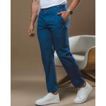 Calça Alfaiataria Slim C/ Regulagem Azul Médio OX1208