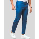 Calça Alfaiataria Slim C/ Regulagem Azul Médio OX1208
