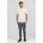 Camiseta K&J Fio Egipcio Gola Alta Off White c/ Elastano CA24376