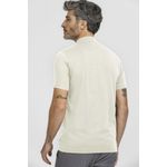 Camiseta K&J Fio Egipcio Gola Alta Off White c/ Elastano CA24376