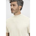 Camiseta K&J Fio Egipcio Gola Alta Off White c/ Elastano CA24376
