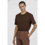 Camiseta Textura Confort K&J Marrom CA24347