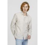 Camisa K&J M/L Casual Flamê Areia CS24243