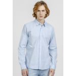 Camisa King e Joe M/L Listrada Casual Azul CS24252