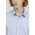 Camisa King e Joe M/L Listrada Casual Azul CS24252