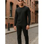 Blusão em Malha Viscose K&J Preto MA24038