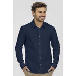 Camisa King e Joe M/L Social c/ elastano Marinho CS00201