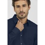 Camisa King e Joe M/L Social c/ elastano Marinho CS00201