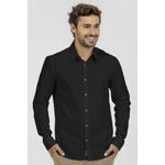 Camisa King e Joe M/L Social c/ elastano Preto CS00201