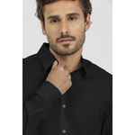 Camisa King e Joe M/L Social c/ elastano Preto CS00201