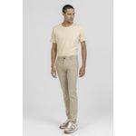 Calça em Sarja Slim K&amp;amp;J Bege CL001070