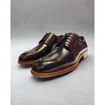 Sapato Social Derby Teselli Donald Brogue Machiatto Vinho