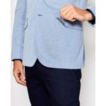 Blazer em Malha Cotton Resumo Azul Claro 1689