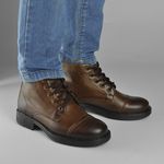 Bota Infantil Saara em Couro - Whisky