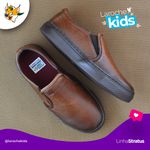 Slip On Yate Infantil Stratus em Couro Marrom 