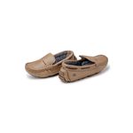 Mocassim Bali Babie de Couro - Areia/Café