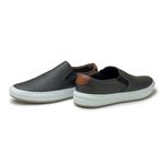 Slip On Street em Couro Café + Grátis Relógio Digital Preto E L
