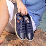 Sapatenis Casual em Couro Masculino North - Royal