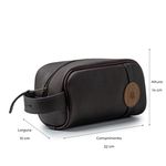 Necessaire Masculina em Couro Laroche - Marrom
