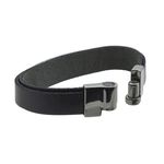 Pulseira Gratidão Laroche de Couro Masculina - Preto
