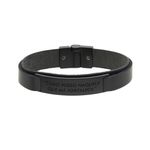 Pulseira Tudo Posso Laroche de Couro Masculina - Preto