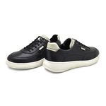 Sapatenis Casual Apolo em Couro Masculino - Preto