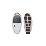 Mocassim Bali Babie de Couro - Branco/Marinho