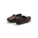 Mocassim Bali Babie de Couro - Brown/Marinho