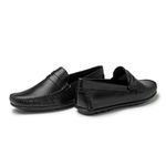Mocassim Masculino Bolonha Em Couro - Preto