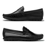 Mocassim Masculino Bolonha Em Couro - Preto