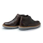 Sapato Casual Bolt Em Couro Legitimo - Café