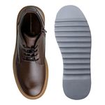 Sapato Casual Bolt Em Couro Legitimo - Café