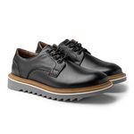 Sapato Casual Bolt Em Couro Legitimo - Preto