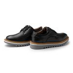 Sapato Casual Bolt Em Couro Legitimo - Preto