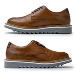 Sapato Casual Bolt Em Couro Legitimo - Whisky