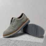 Sapato Casual Bolt Em Couro Legitimo - Cinza