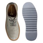 Sapato Casual Bolt Em Couro Legitimo - Cinza