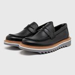 Loafer Masculino Casual Laroche Bolt Em Couro - Preto