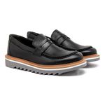 Loafer Masculino Casual Laroche Bolt Em Couro - Preto