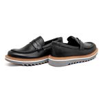 Loafer Masculino Casual Laroche Bolt Em Couro - Preto