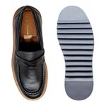 Loafer Masculino Casual Laroche Bolt Em Couro - Preto