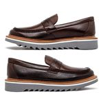 Loafer Masculino Casual Laroche Bolt Em Couro - Café