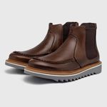 Bota Chelsea Laroche Bolt Em Couro - Chocolate