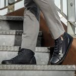 Sapatenis Cano Alto Masculino LRC Cayene - Preto