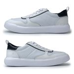 Sapatenis Casual Masculino em Couro Cell - Branco