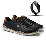Sapatenis Masculino LRC Absolut - Preto + Gratis Relógio Digital Preto
