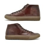 Sapatenis Casual Masculino Connect em Couro - Brown
