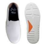 Slip On Masculino Connect em Couro - Branco Alvejado E L